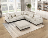 Robstown Beige Ottoman by Homelegance at Eve Furniture