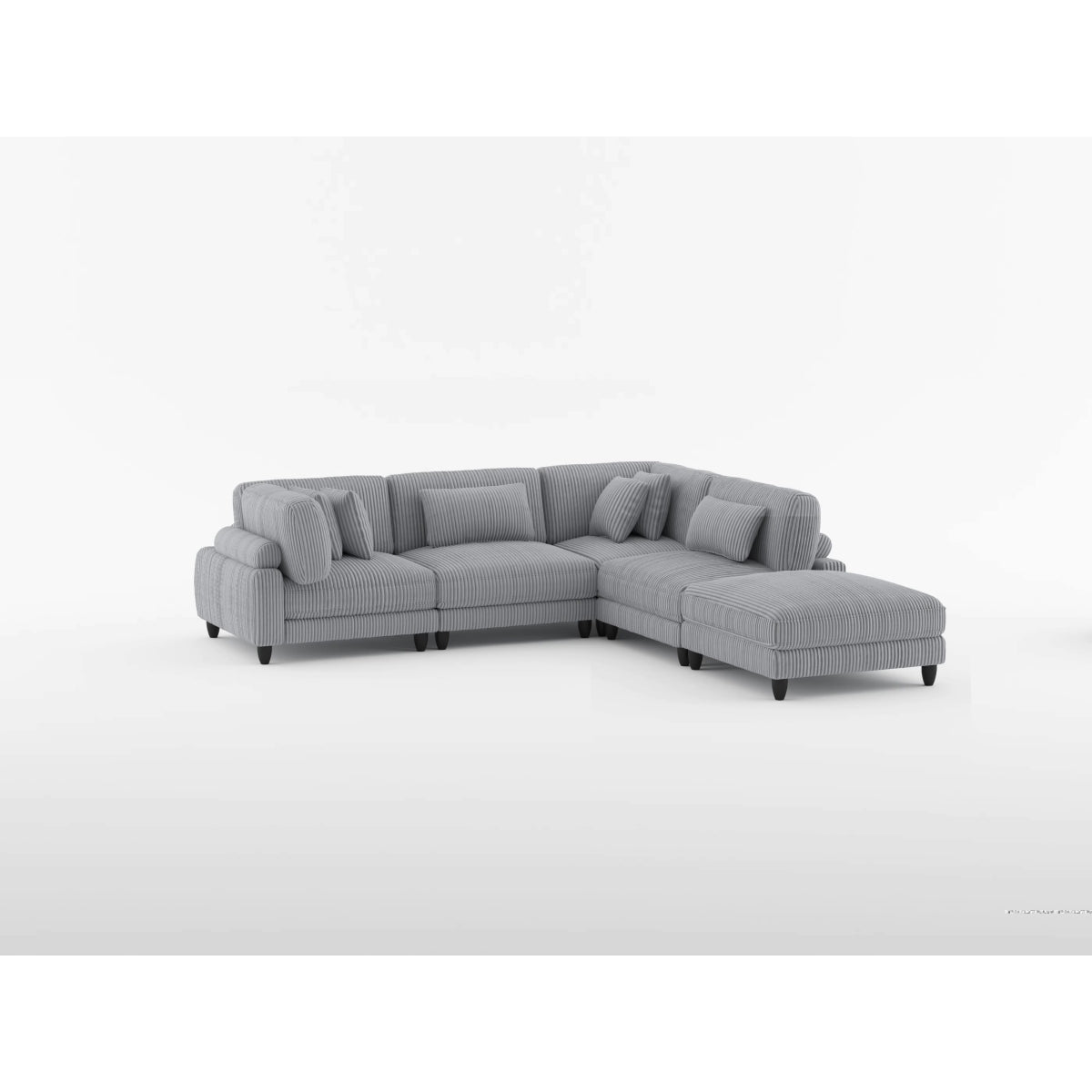 Robstown Gray Ottoman by Homelegance at Eve Furniture