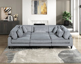 Robstown Gray Ottoman by Homelegance at Eve Furniture