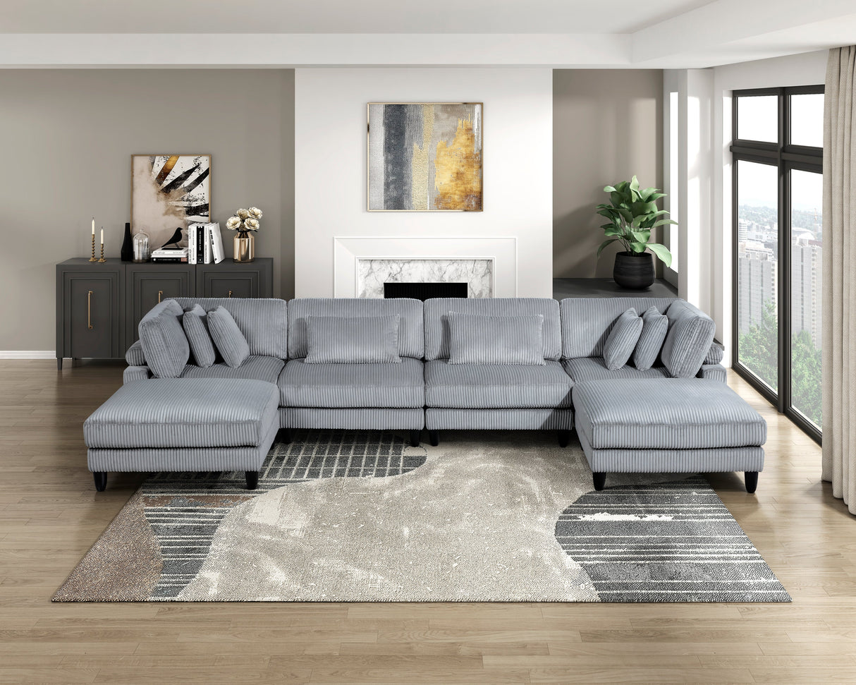 Robstown Gray Ottoman by Homelegance at Eve Furniture