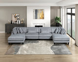 Robstown Gray Ottoman by Homelegance at Eve Furniture