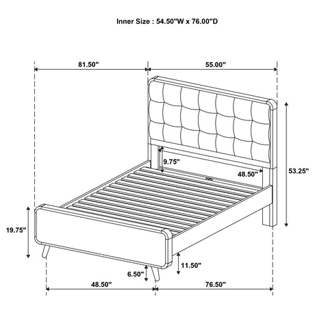Robyn Dark Walnut 4-Piece Full Bedroom Set by Coaster at Eve Furniture