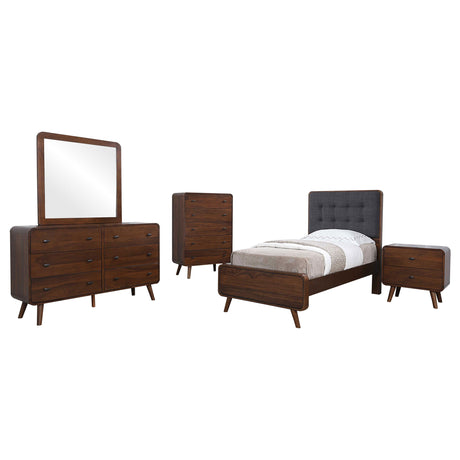 Robyn Dark Walnut 5-Piece Twin Bedroom Set by Coaster at Eve Furniture