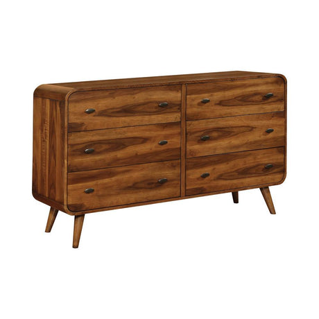 Robyn Dark Walnut 6-Drawer Dresser by Coaster at Eve Furniture