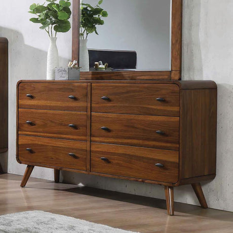 Robyn Dark Walnut 6-Drawer Dresser by Coaster at Eve Furniture