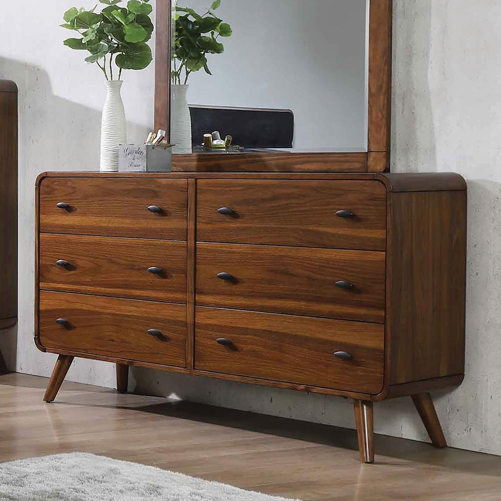 Robyn Dark Walnut 6-Drawer Dresser by Coaster at Eve Furniture