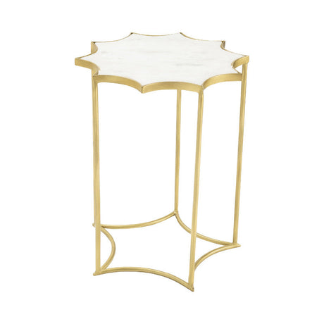 Robyn Gold/White Accent Table by Crestview at Eve Furniture
