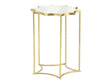 Robyn Gold/White Accent Table by Crestview at Eve Furniture
