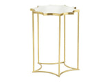 Robyn Gold/White Accent Table by Crestview at Eve Furniture