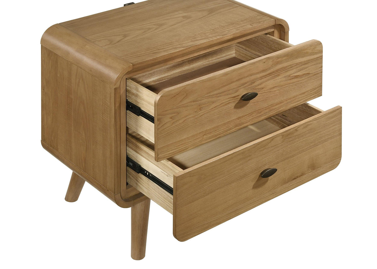 Robyn Light Ash 2-Drawer Nightstand by Coaster at Eve Furniture