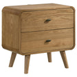 Robyn Light Ash 2-Drawer Nightstand by Coaster at Eve Furniture