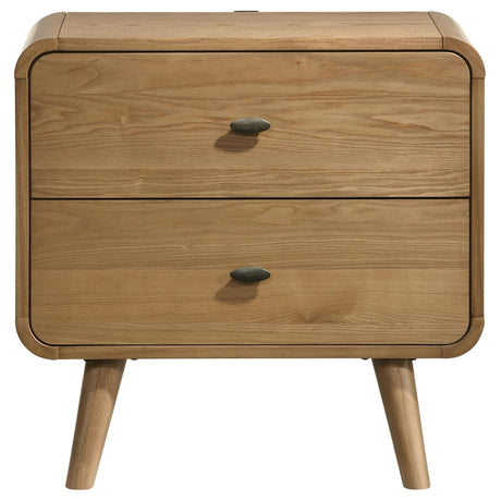 Robyn Light Ash 2-Drawer Nightstand by Coaster at Eve Furniture