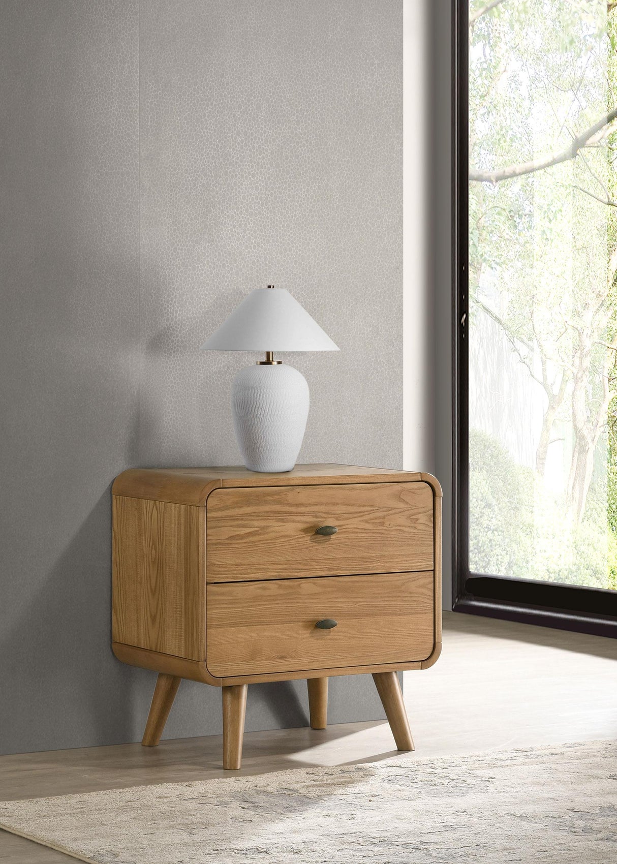 Robyn Light Ash 2-Drawer Nightstand by Coaster at Eve Furniture