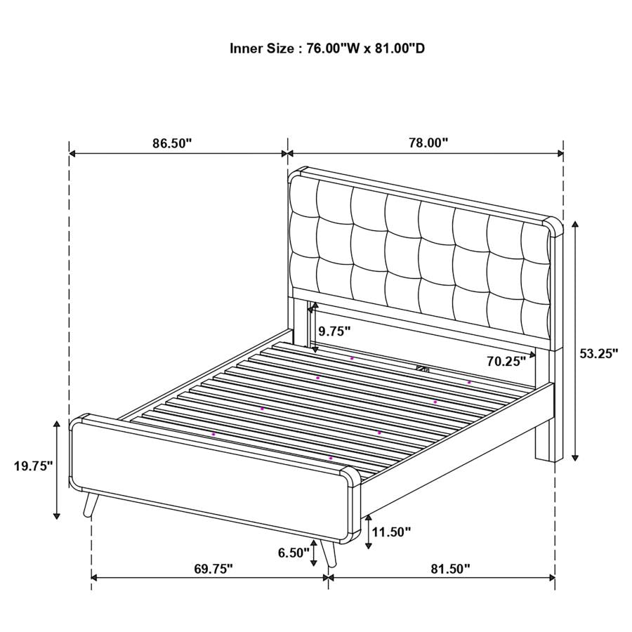 Robyn Light Ash 5-piece Eastern King Bedroom Set by Coaster at Eve Furniture