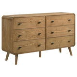 Robyn Light Ash 6-Drawer Dresser by Coaster at Eve Furniture