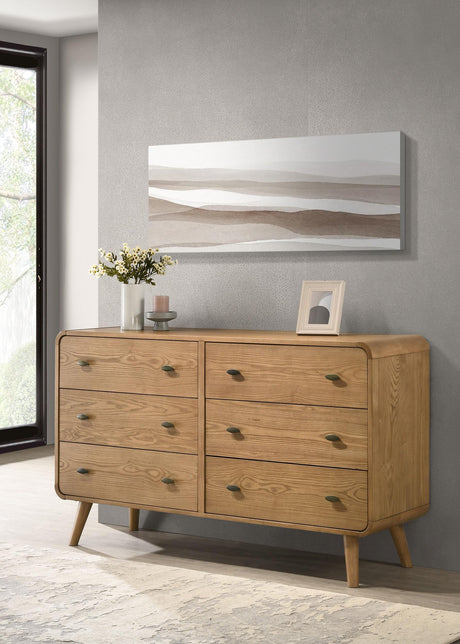 Robyn Light Ash 6-Drawer Dresser by Coaster at Eve Furniture