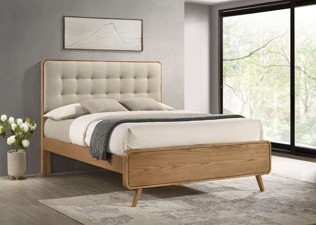 Robyn Light Ash Wood Eastern King Platform Bed by Coaster at Eve Furniture