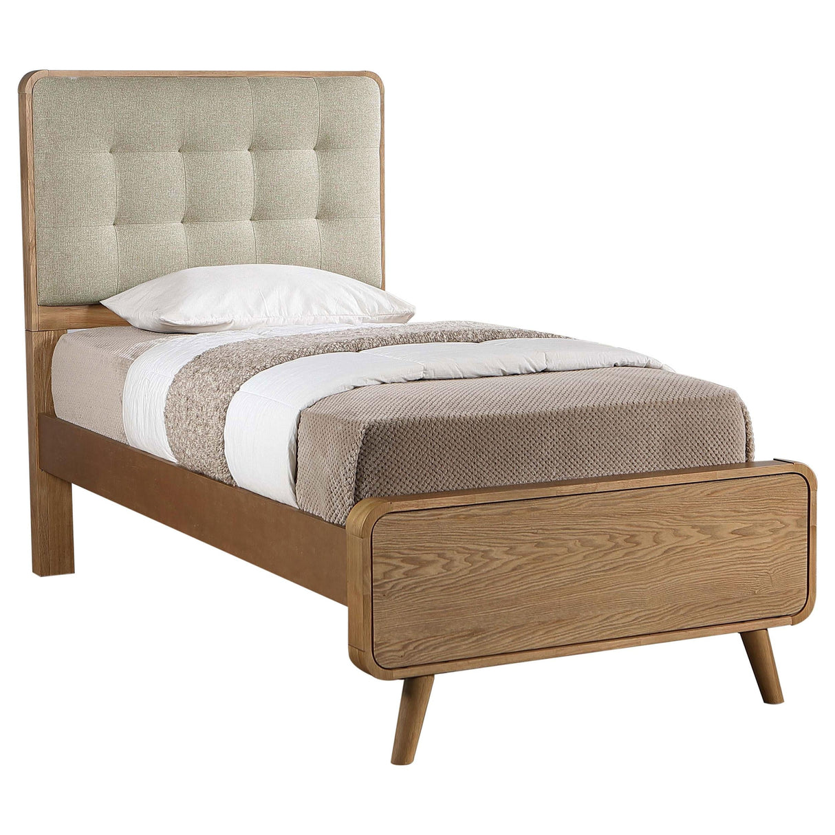 Robyn Light Ash Wood Twin Platform Bed by Coaster at Eve Furniture