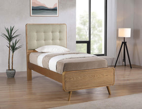 Robyn Light Ash Wood Twin Platform Bed by Coaster at Eve Furniture