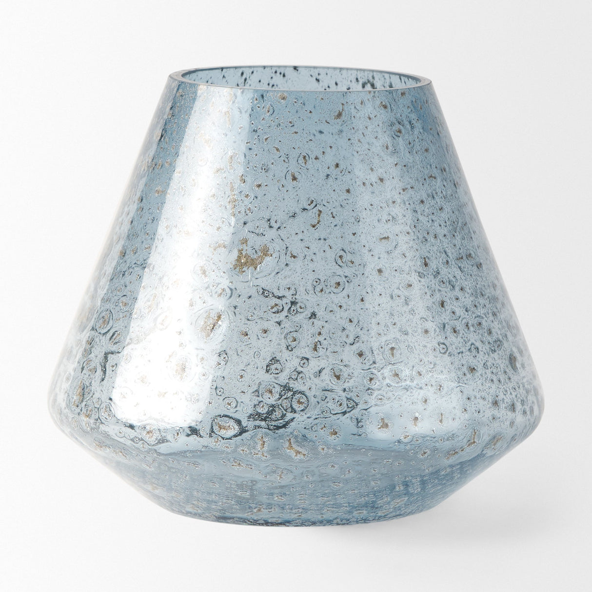 Robyn Short Blue Glass Vase by Mercana at Eve Furniture