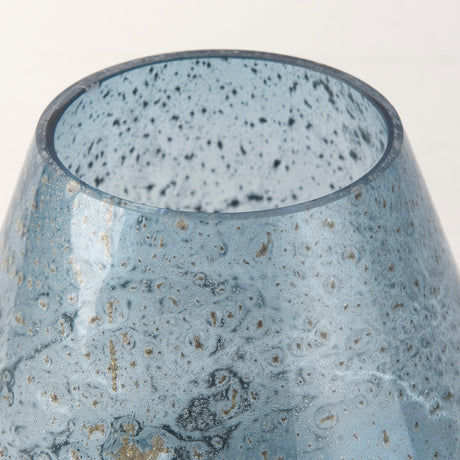 Robyn Short Blue Glass Vase by Mercana at Eve Furniture