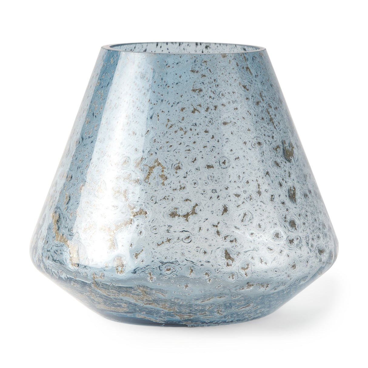 Robyn Short Blue Glass Vase by Mercana at Eve Furniture