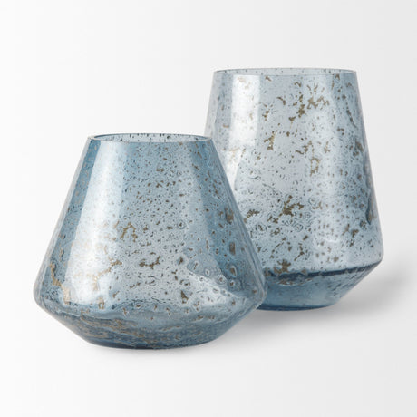 Robyn Tall Blue Glass Vase by Mercana at Eve Furniture