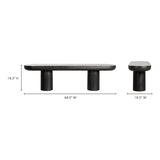 Rocca Bench Black by Moe's Home at Eve Furniture