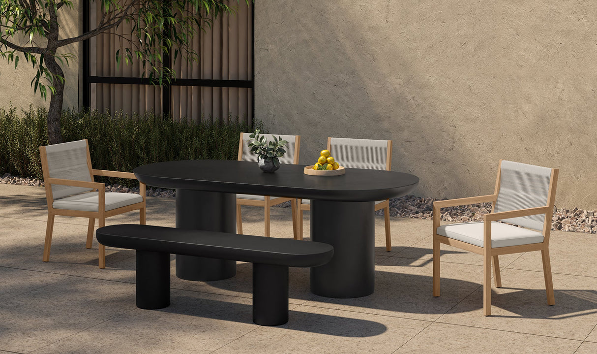 Rocca Bench Black by Moe's Home at Eve Furniture