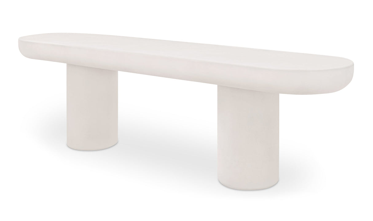 Rocca Bench Cream by Moe's Home at Eve Furniture
