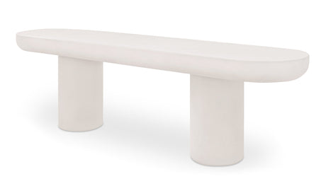 Rocca Bench Cream by Moe's Home at Eve Furniture
