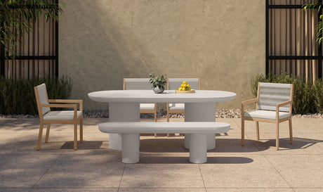 Rocca Bench Cream by Moe's Home at Eve Furniture