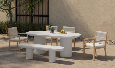 Rocca Bench Cream by Moe's Home at Eve Furniture