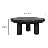 Rocca Coffee Table Black by Moe's Home at Eve Furniture
