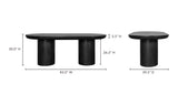 Rocca Dining Table Black by Moe's Home at Eve Furniture