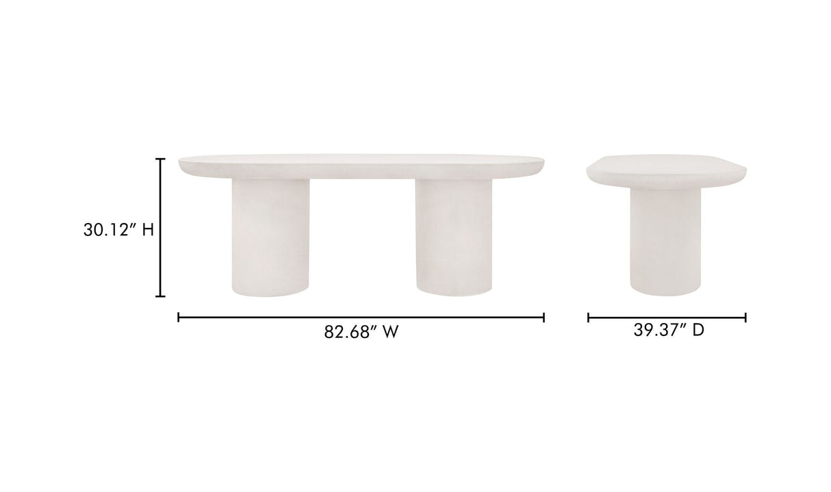 Rocca Dining Table Cream by Moe's Home at Eve Furniture