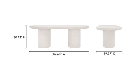 Rocca Dining Table Cream by Moe's Home at Eve Furniture