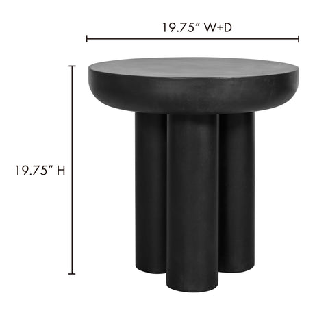 Rocca Side Table Black by Moe's Home at Eve Furniture