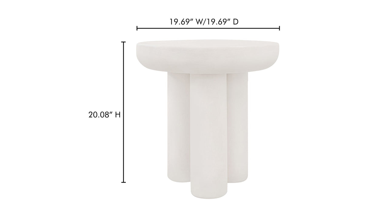 Rocca Side Table Cream by Moe's Home at Eve Furniture