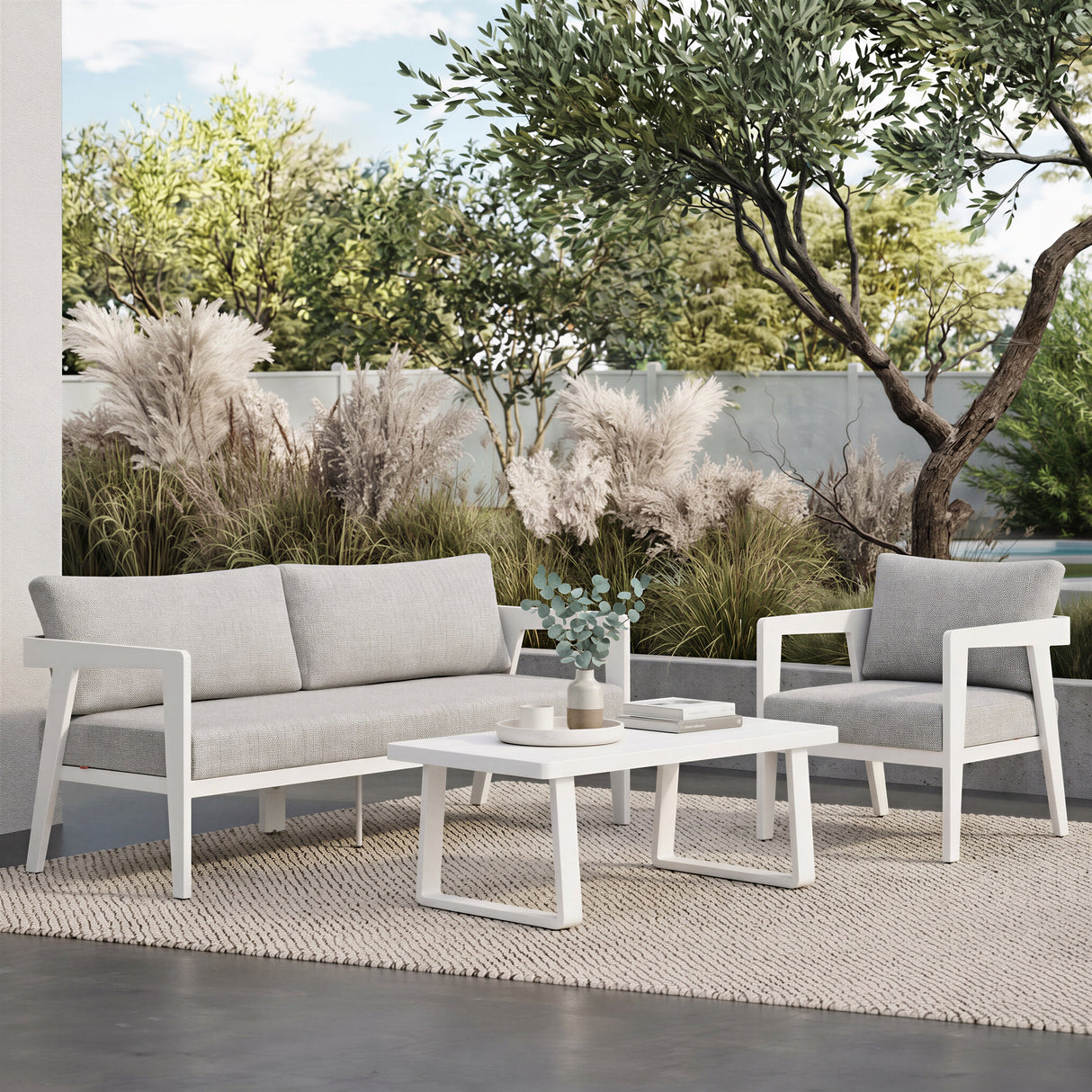 Roccia Gray Outdoor Armchair by Zuomod at Eve Furniture
