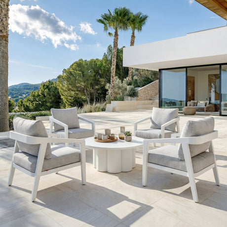 Roccia Gray Outdoor Armchair by Zuomod at Eve Furniture