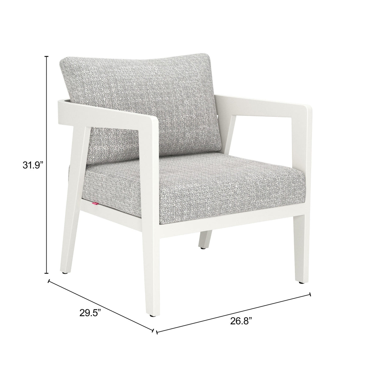 Roccia Gray Outdoor Armchair by Zuomod at Eve Furniture