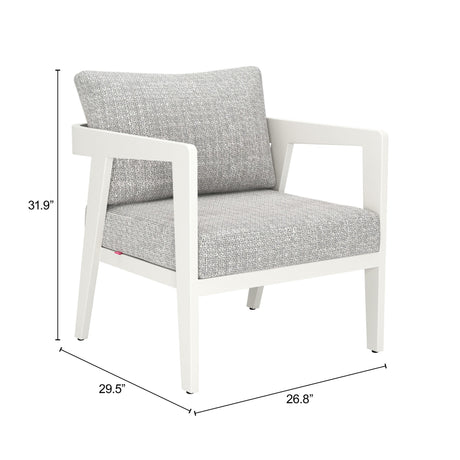 Roccia Gray Outdoor Armchair by Zuomod at Eve Furniture
