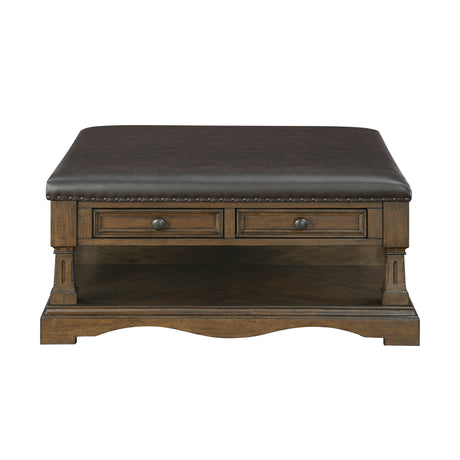 Rochester Dark Brown Cocktail Table by Homelegance at Eve Furniture
