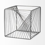 Rochon 8L x 8W Gray Metal Decorative Cube by Mercana at Eve Furniture