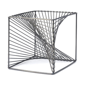 Rochon 8L x 8W Gray Metal Decorative Cube by Mercana at Eve Furniture