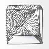 Rochon Gray Metal Decorative Cube by Mercana at Eve Furniture