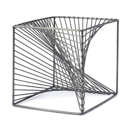 Rochon Gray Metal Decorative Cube by Mercana at Eve Furniture