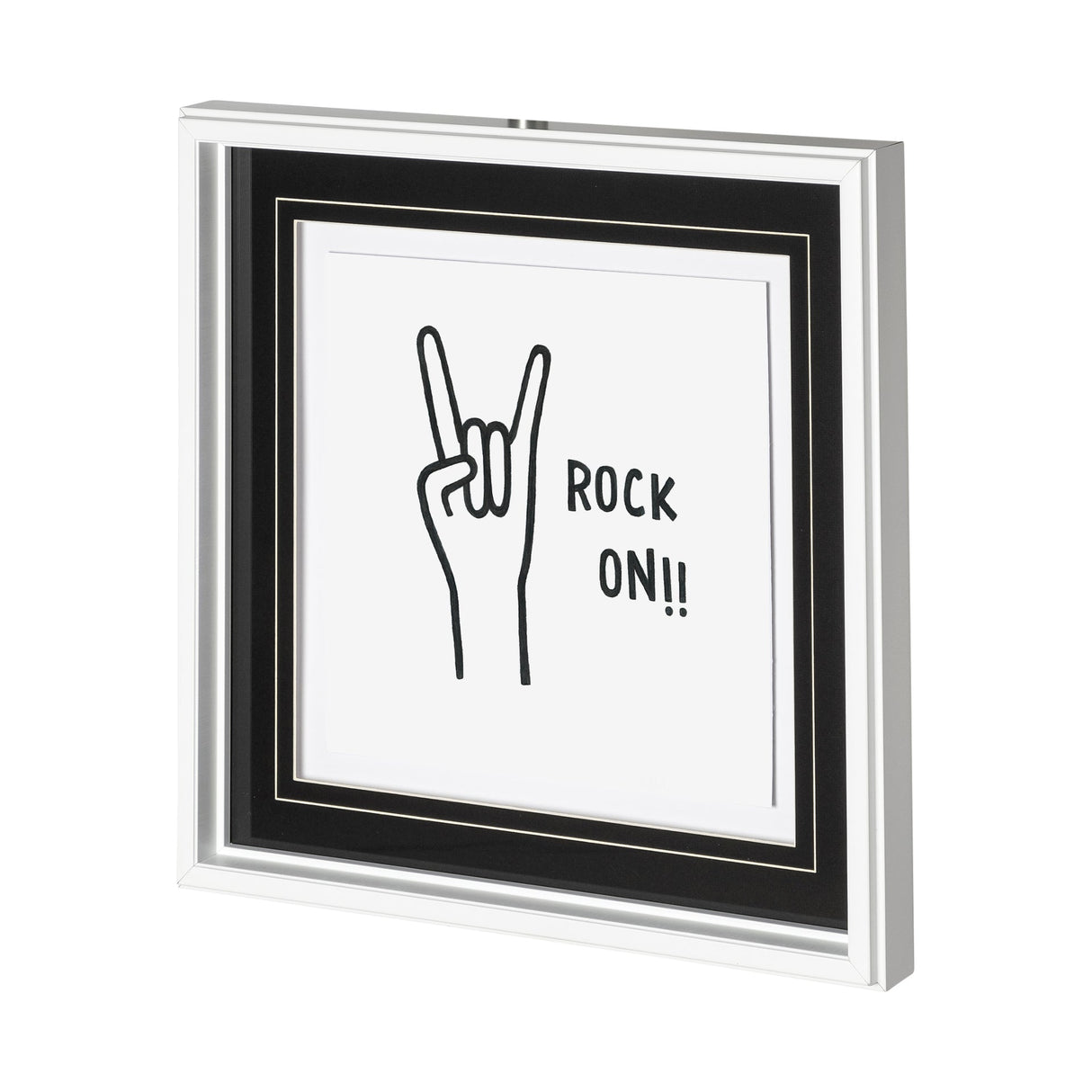 Rock On by Lawyer a Hand Embellished Textured Framed Art Print Matted under Glass by Mercana at Eve Furniture