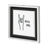 Rock On by Lawyer a Hand Embellished Textured Framed Art Print Matted under Glass by Mercana at Eve Furniture